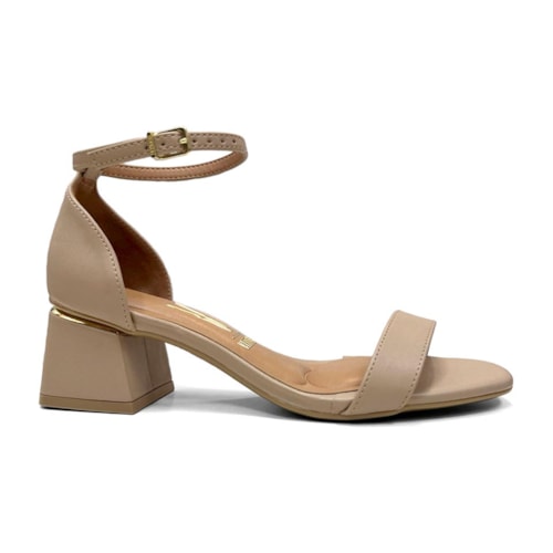 Detalhe - Sandália Vizzano Salto Bloco 6428.104 Bege