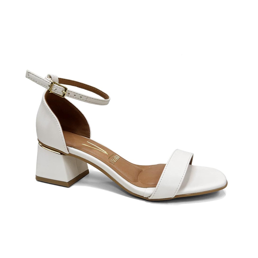 Sandália Vizzano Salto Bloco 6428.104 Branco