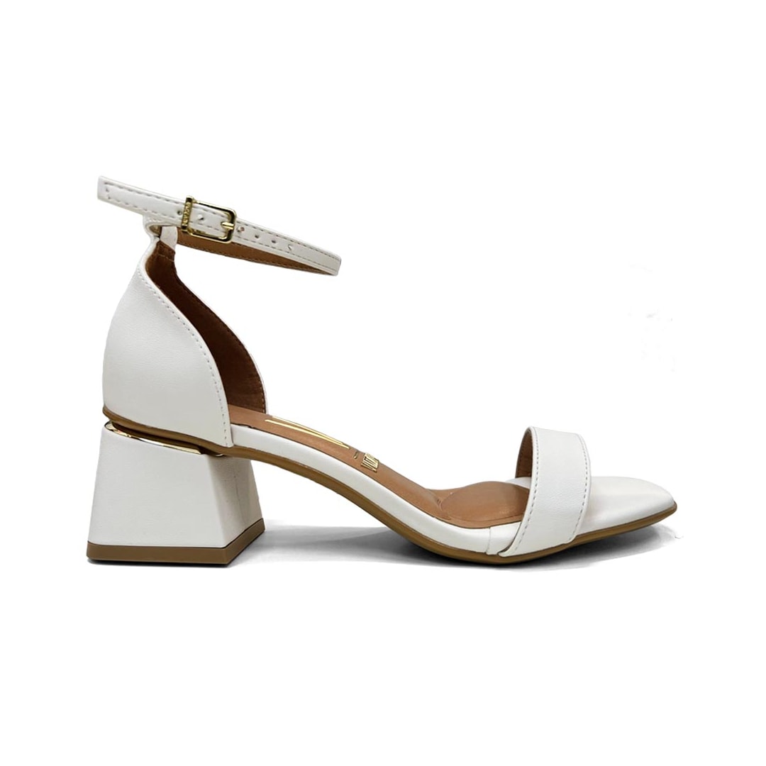 Sandália Vizzano Salto Bloco 6428.104 Branco