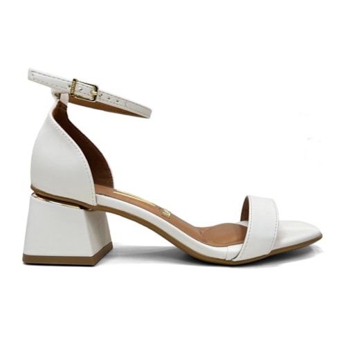 Detalhe - Sandália Vizzano Salto Bloco 6428.104 Branco
