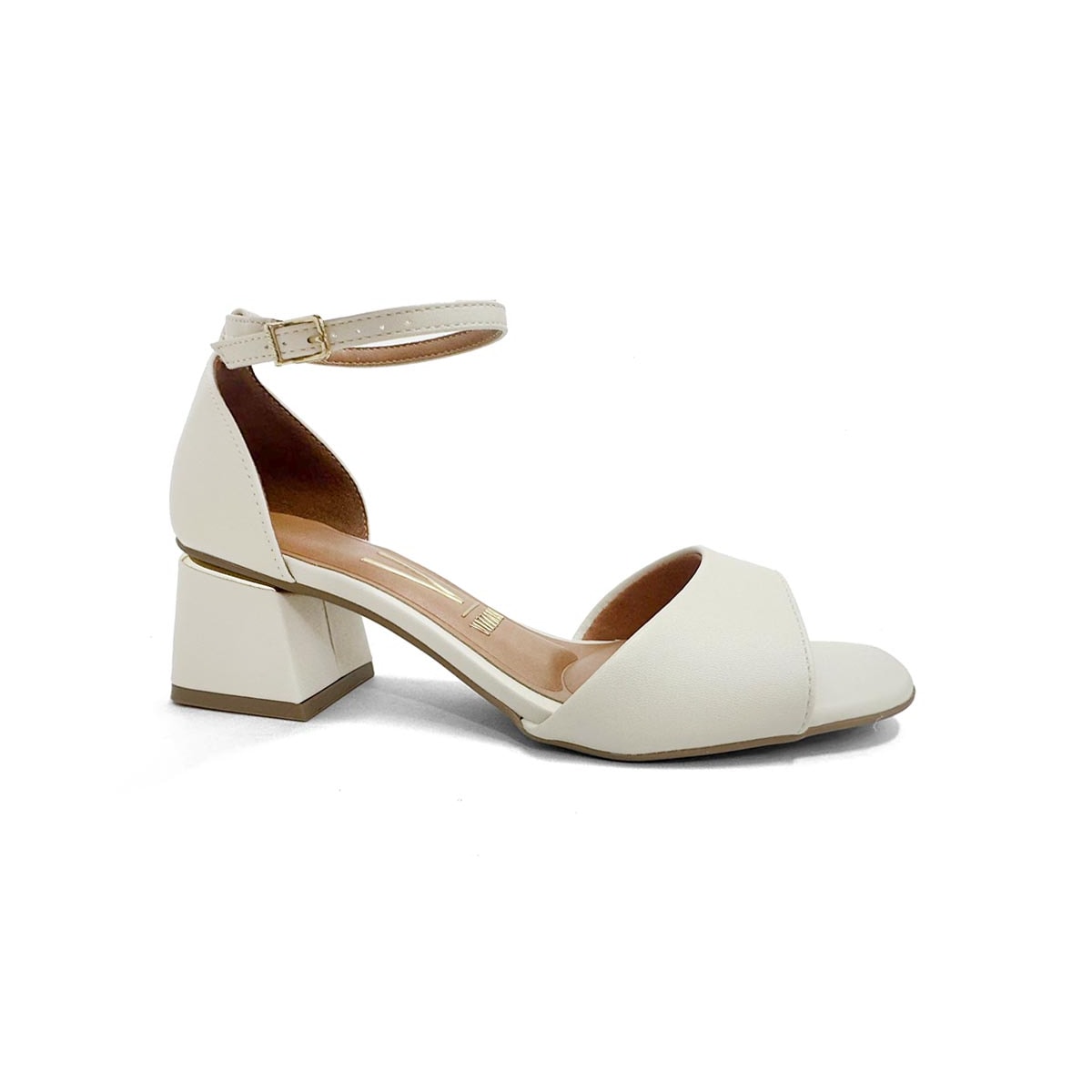 Sandália Vizzano Salto Bloco 6428.143 Branco Sandália Vizzano Salto Bloco 6428.143 Branco