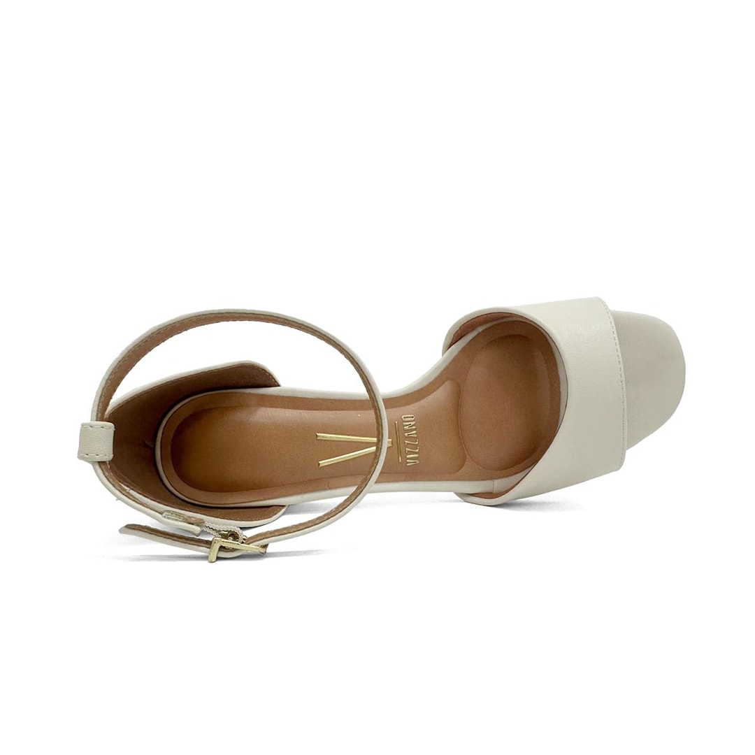 Sandália Vizzano Salto Bloco 6428.143 Branco Sandália Vizzano Salto Bloco 6428.143 Branco
