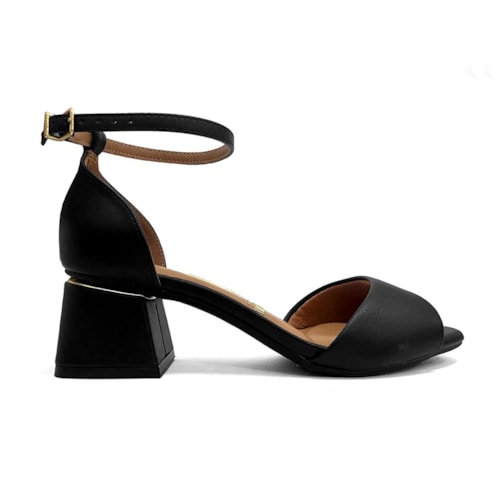 Detalhe - Sandália Vizzano Salto Bloco 6428.143 Preto