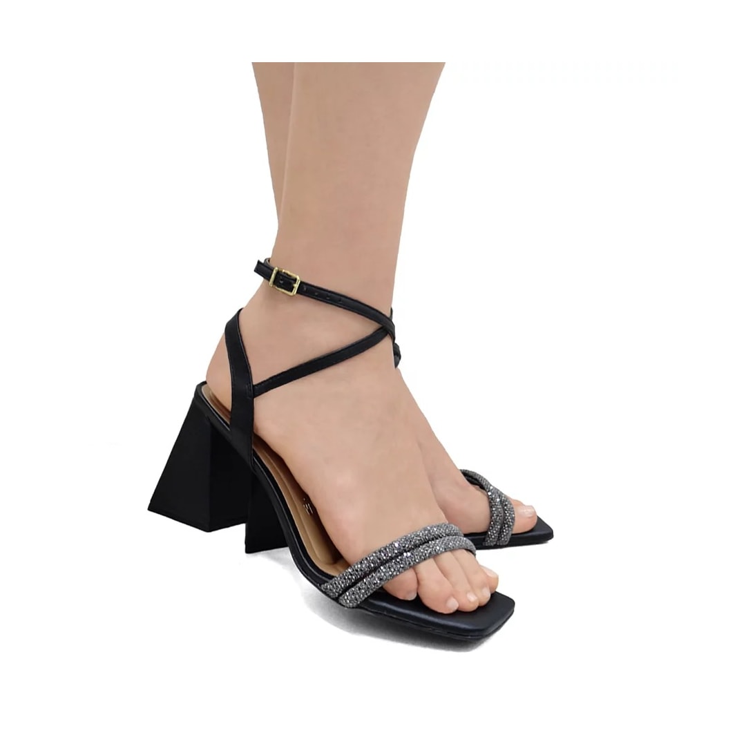 Sandália Vizzano Salto Bloco 6464.119 Preto