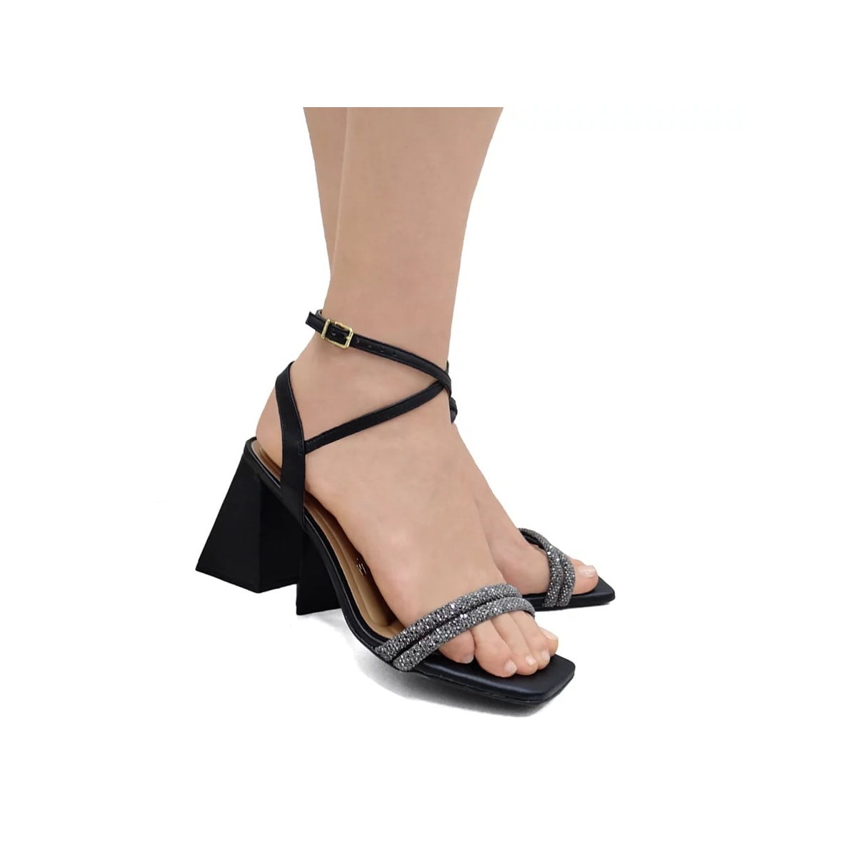 Sandália Vizzano Salto Bloco 6464.119 Preto Sandália Vizzano Salto Bloco 6464.119 Preto