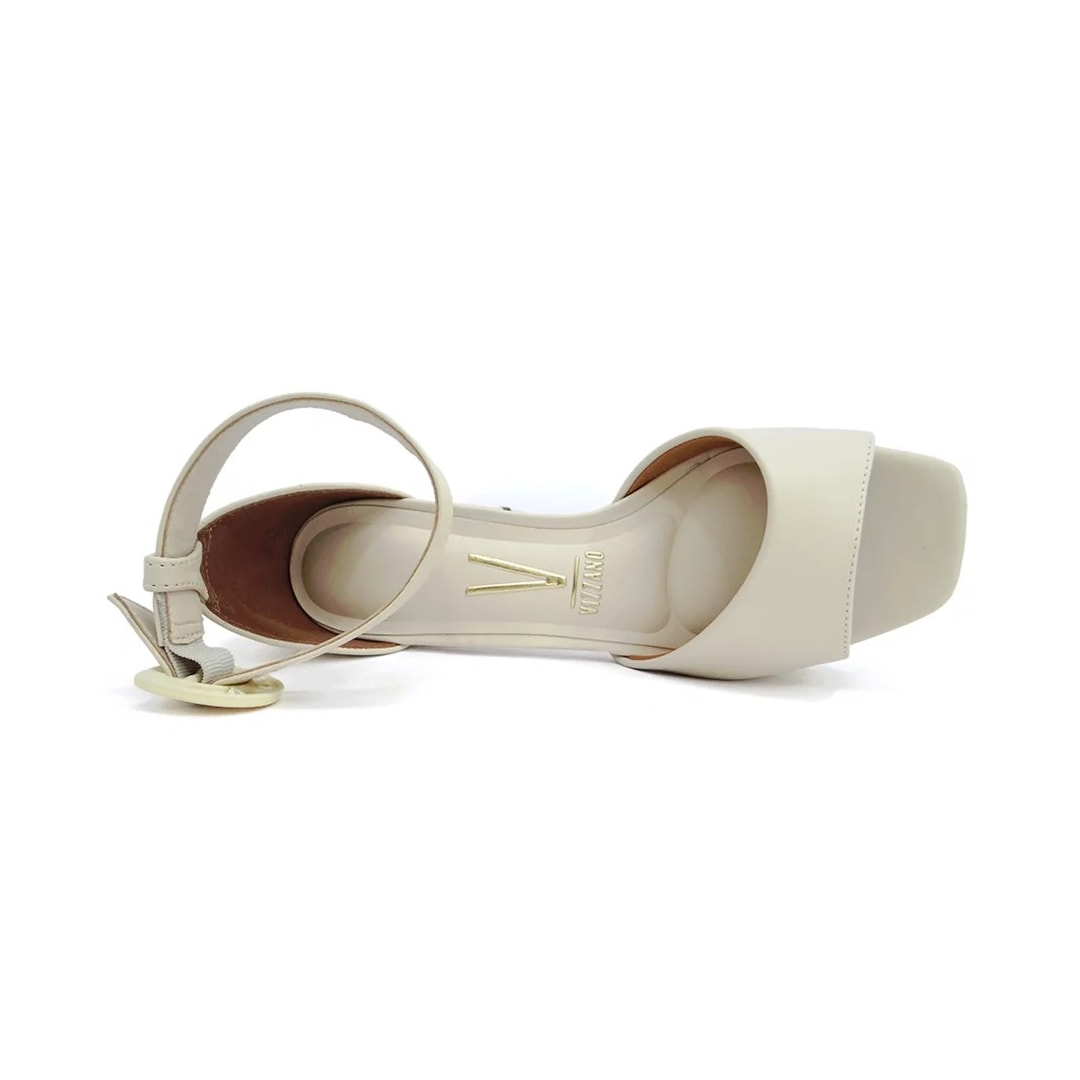 Sandália Vizzano Salto Bloco 6472.103 Crema Sandália Vizzano Salto Bloco 6472.103 Crema
