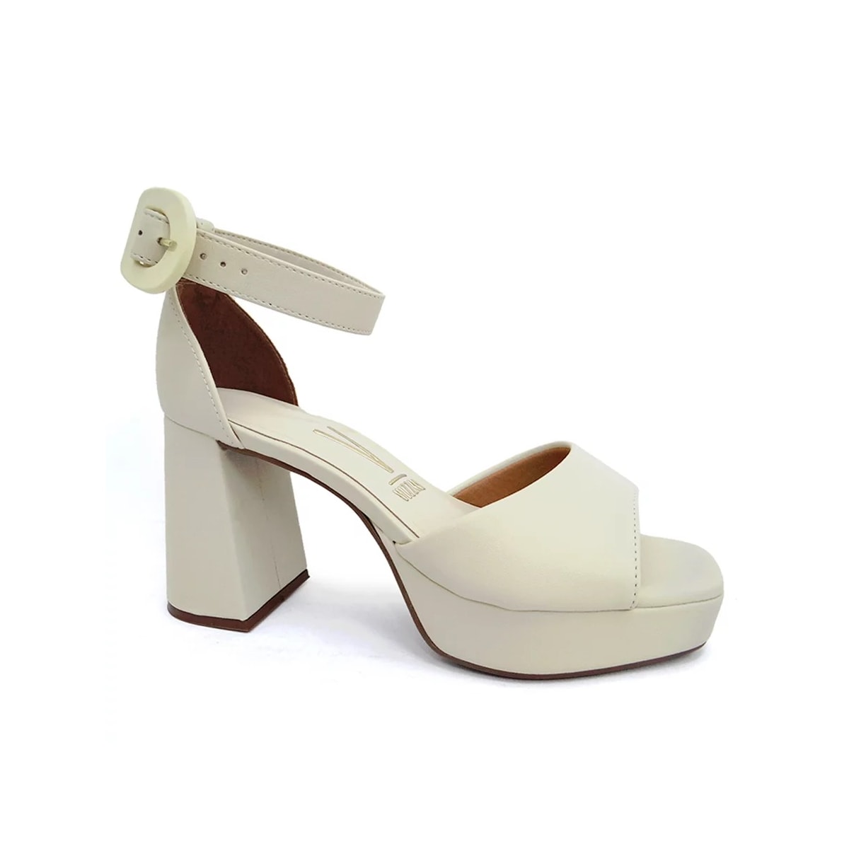 Sandália Vizzano Salto Bloco 6472.103 Crema Sandália Vizzano Salto Bloco 6472.103 Crema