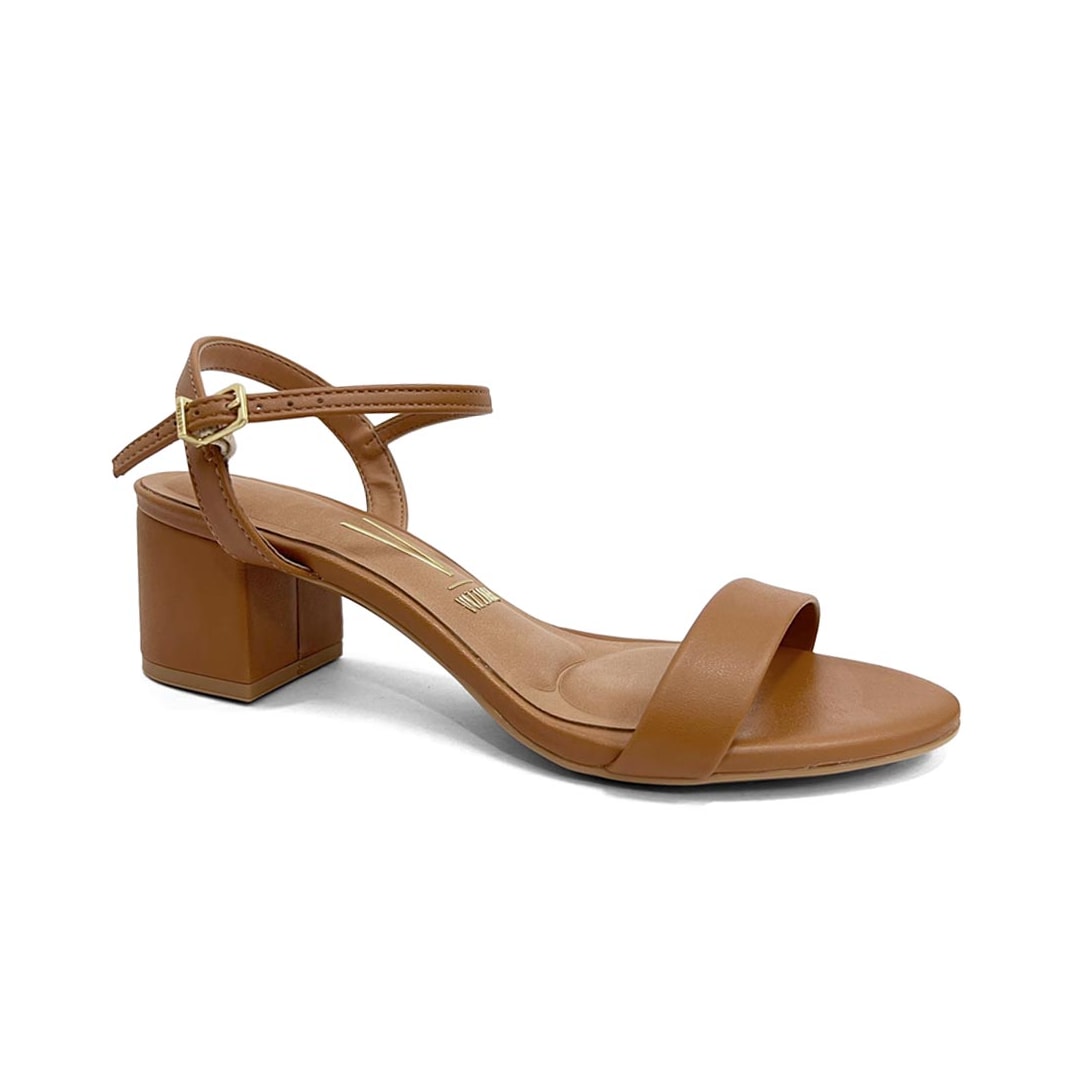 Sandália Vizzano Salto Bloco Baixo 6291.900-3 Camel