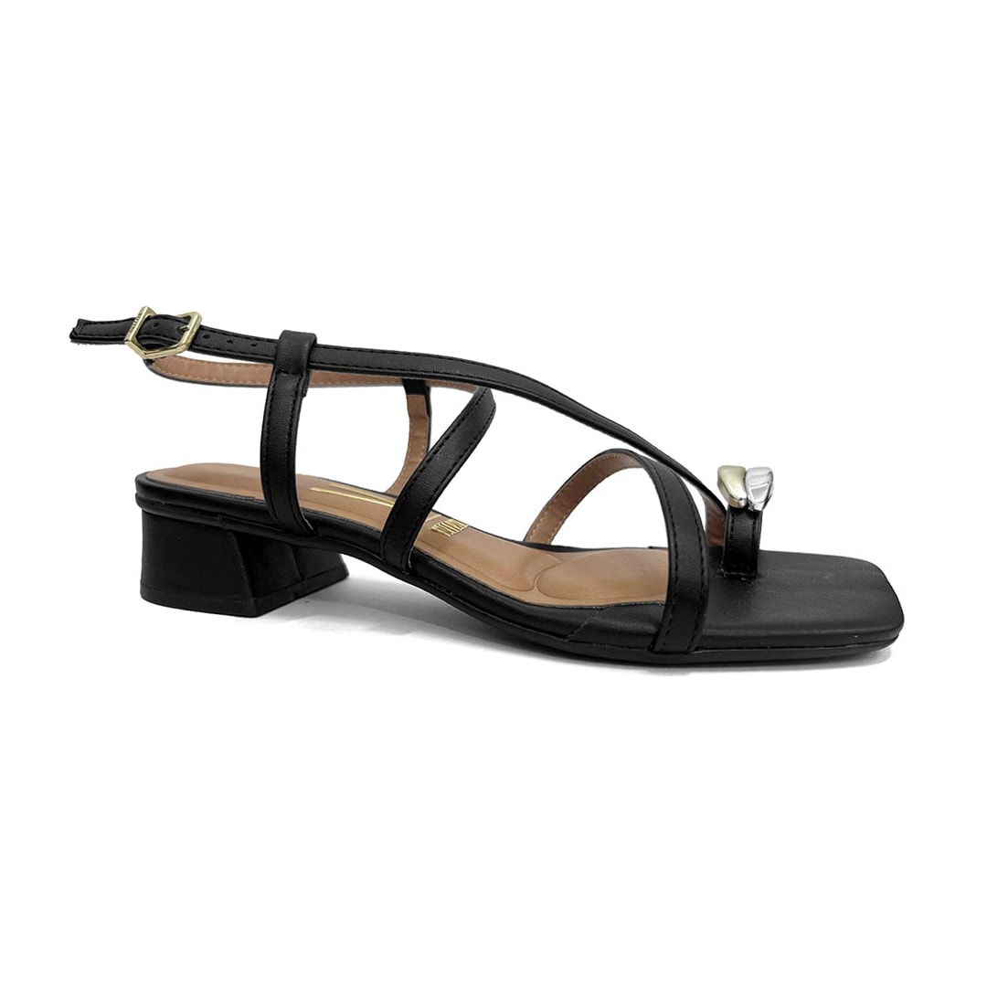 Sandália Vizzano Salto Bloco Baixo 6454.123 Preto