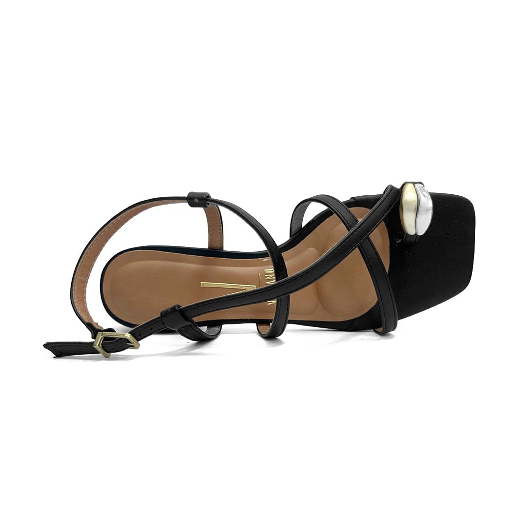 Sandália Vizzano Salto Bloco Baixo 6454.123 Preto