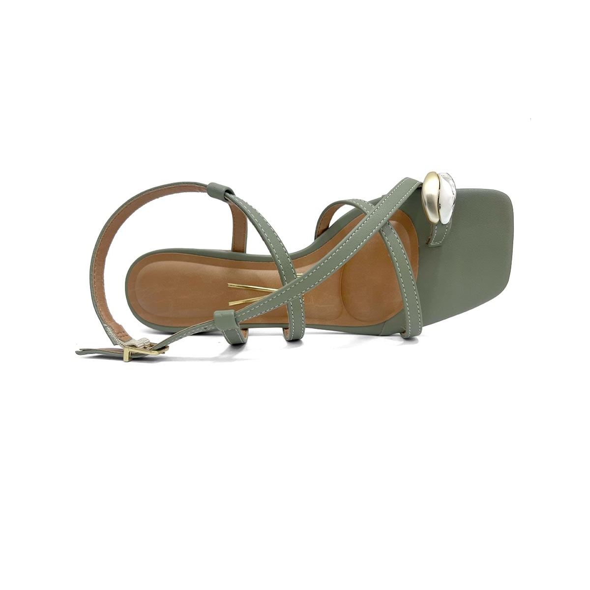 Sandália Vizzano Salto Bloco Baixo 6454.123 Verde Sandália Vizzano Salto Bloco Baixo 6454.123 Verde