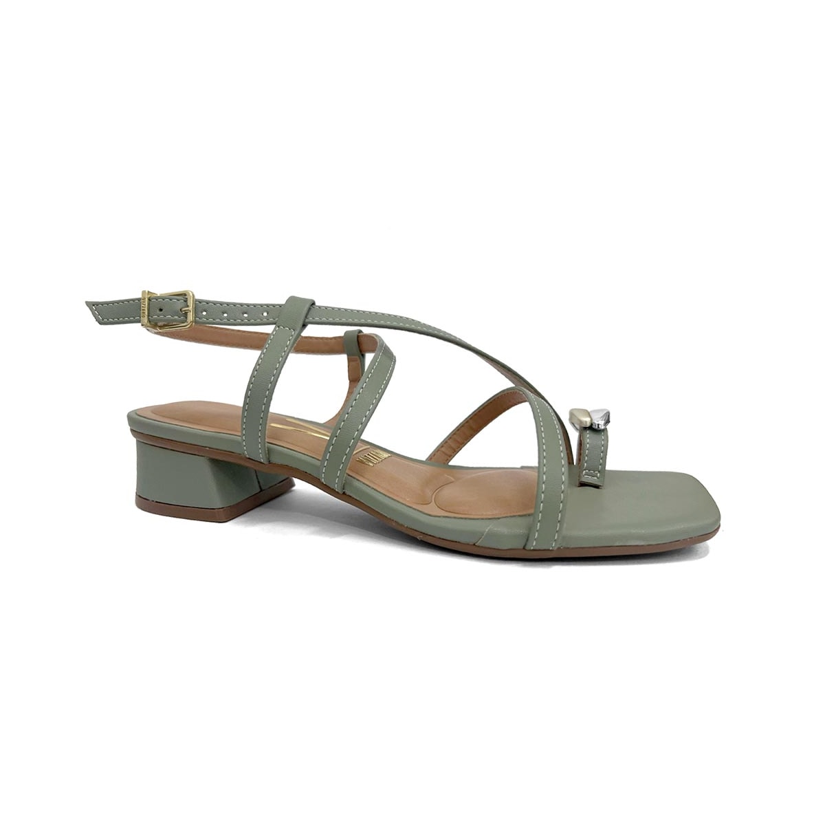 Sandália Vizzano Salto Bloco Baixo 6454.123 Verde Sandália Vizzano Salto Bloco Baixo 6454.123 Verde