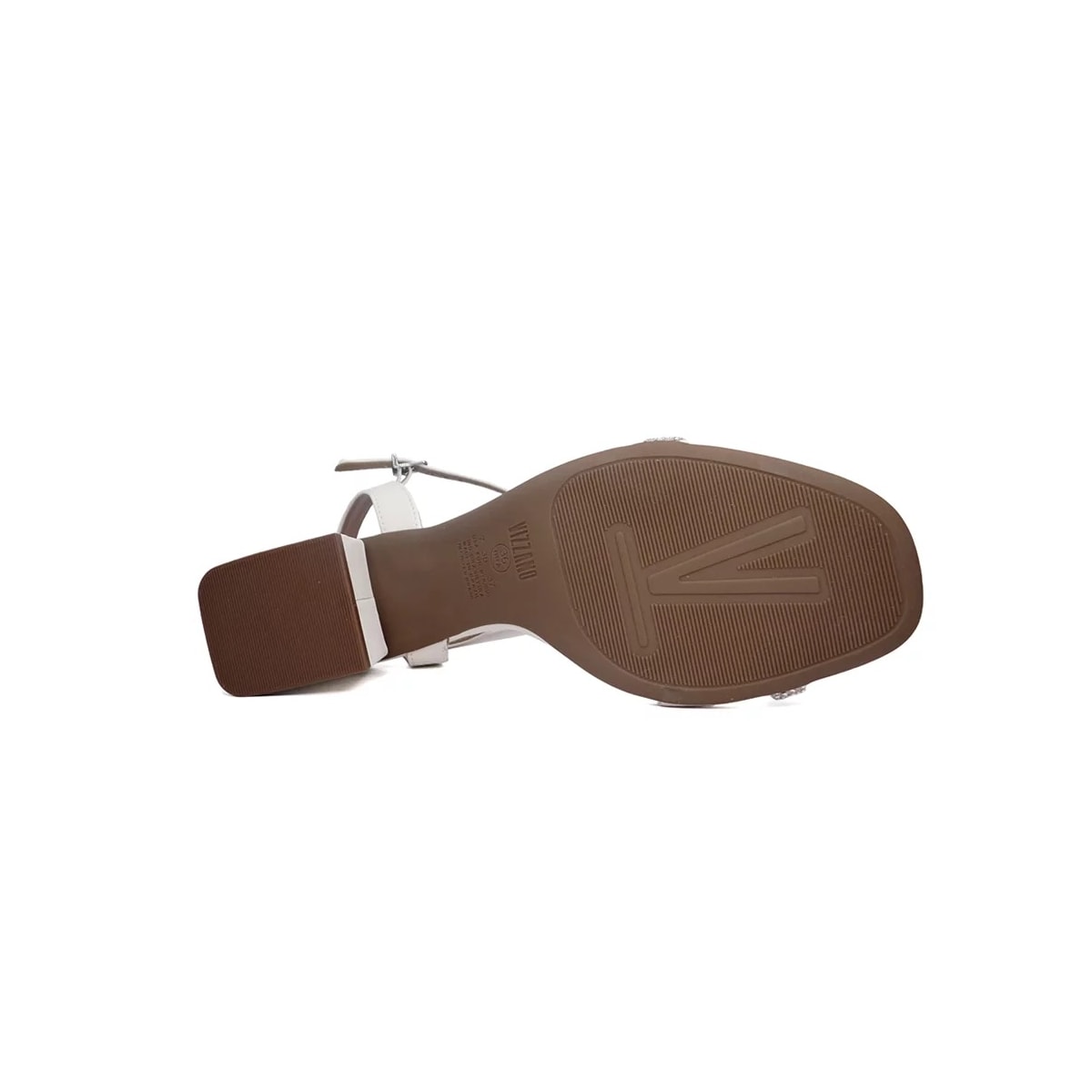 Sandália Vizzano Salto Bloco Médio 6428.130 Branco Off Sandália Vizzano Salto Bloco Médio 6428.130 Branco Off