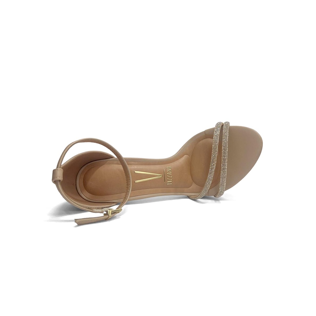 Sandália Vizzano Salto Fino 6210.1063 Bege/Golden Shadow Sandália Vizzano Salto Fino 6210.1063 Bege/Golden Shadow