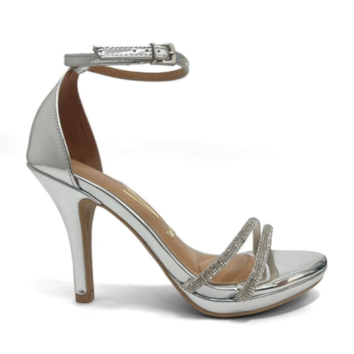 Detalhe - Sandália Vizzano Salto Fino 6210.1063 Prata