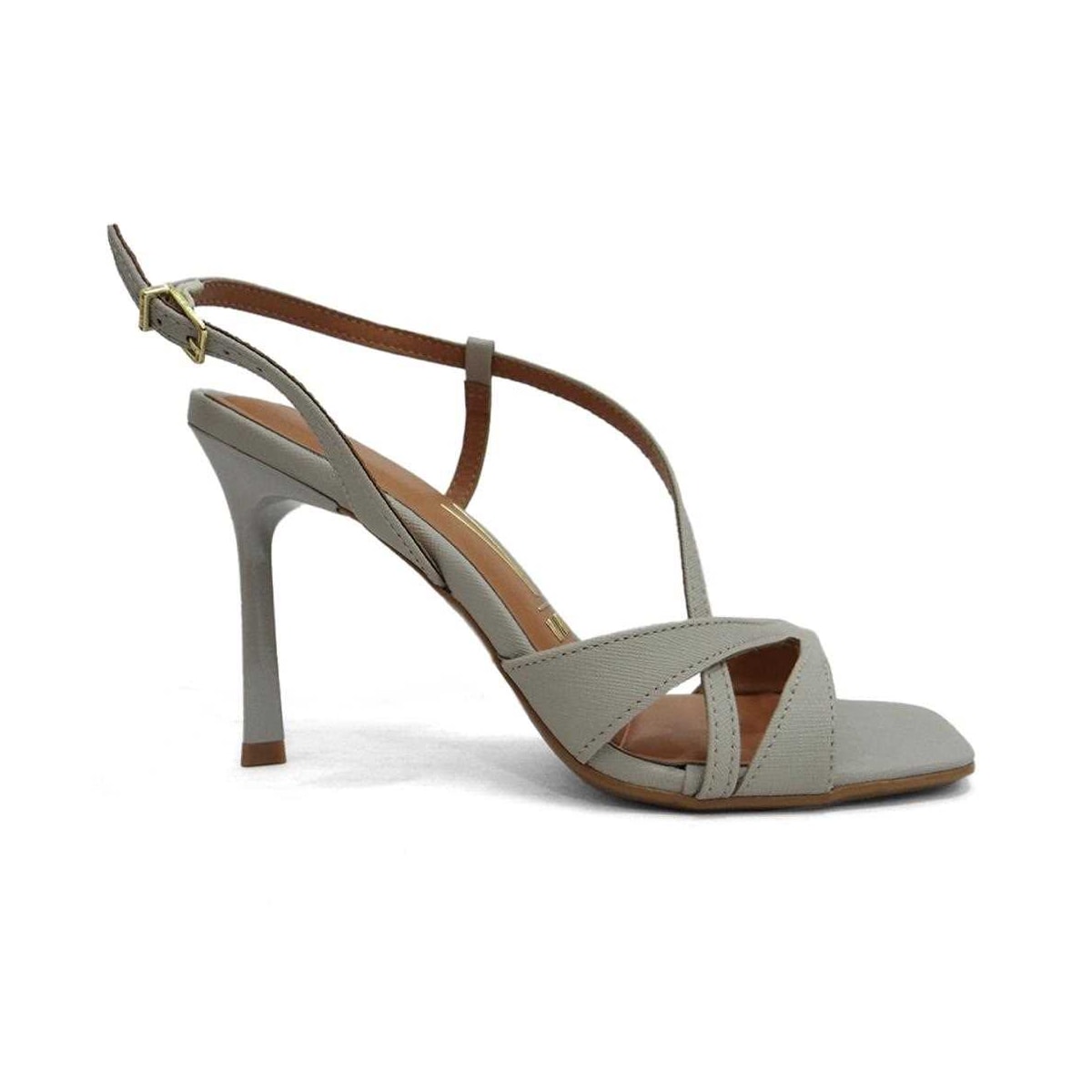 Sandália Vizzano Salto Fino 6516.102 Cinza Sandália Vizzano Salto Fino 6516.102 Cinza