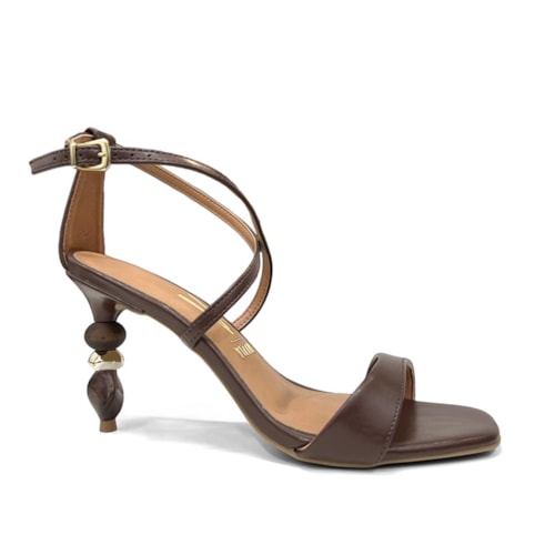 Sandália Vizzano Salto Fino 6595.201 Chocolate