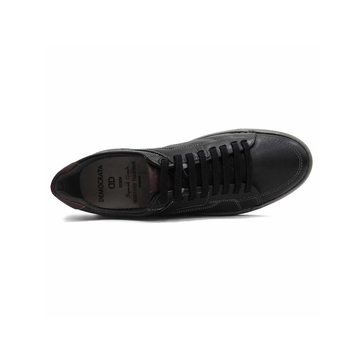 Sapatênis Democrata Casual De Couro 151301 Preto/Tabaco Sapatênis Democrata Casual De Couro 151301 Preto/Tabaco
