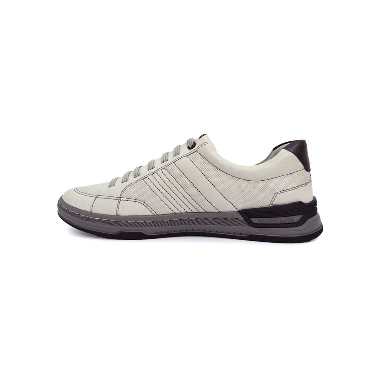 Sapatênis Democrata Masculino de Couro 151119 Neve/Tabaco Sapatênis Democrata Masculino de Couro 151119 Neve/Tabaco