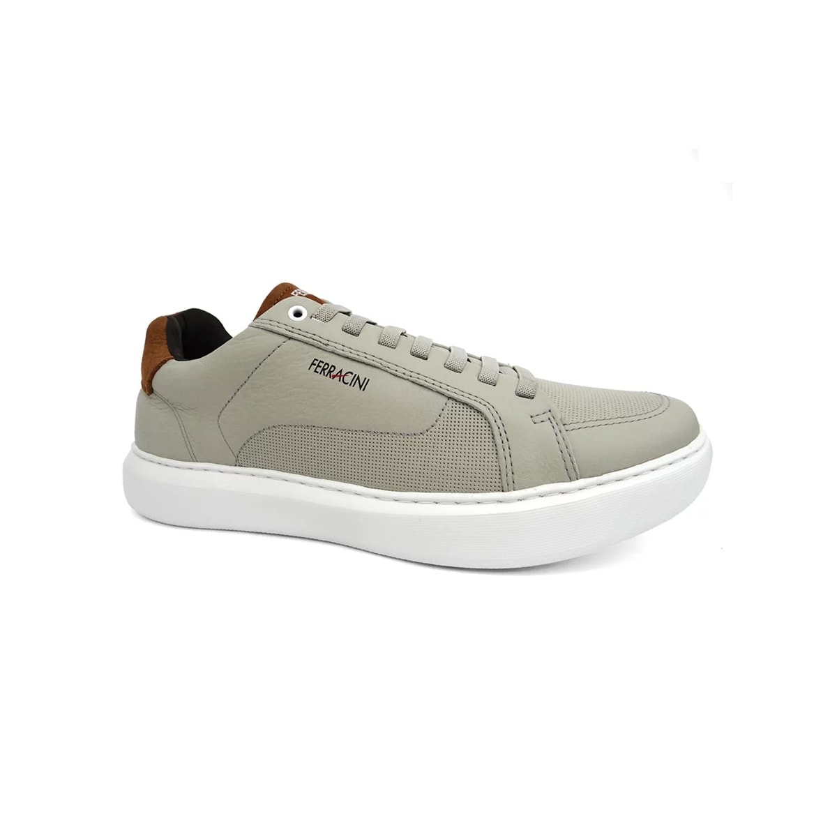Sapatênis Ferracini Marvin Ba Couro 7318-683 Cinza Claro Sapatênis Ferracini Marvin Ba Couro 7318-683 Cinza Claro