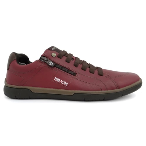 Sapatenis Ferracini Masculino Couro 7250-630 Ruby