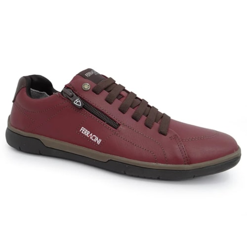 Sapatenis Ferracini Masculino Couro 7250-630 Ruby