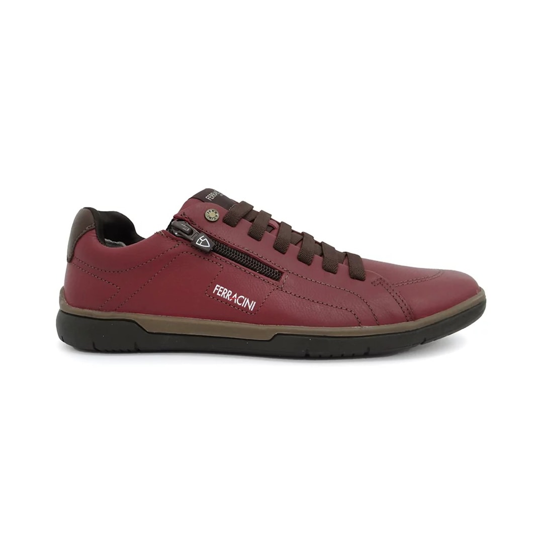 Sapatênis Ferracini Masculino Couro 7250-630 Ruby