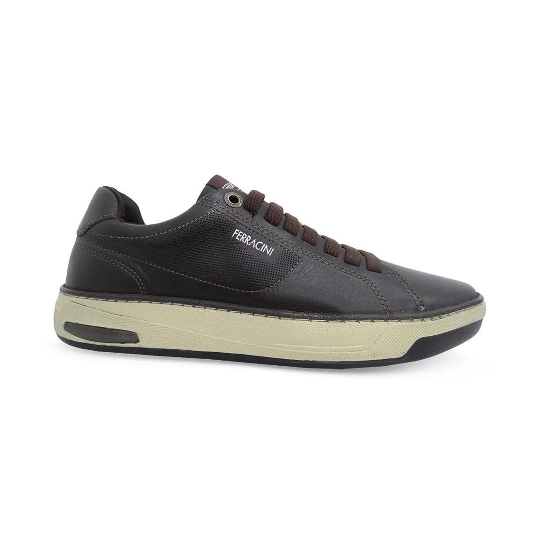 Sapatênis Ferracini Masculino Couro 7651-658 Chocolate Sapatênis Ferracini Masculino Couro 7651-658 Chocolate