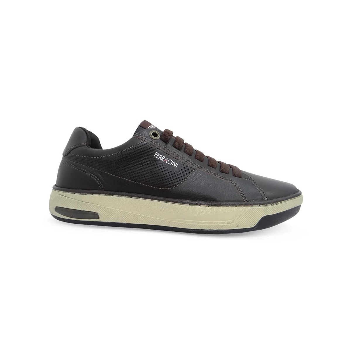 Sapatênis Ferracini Masculino Couro 7651-658 Chocolate Sapatênis Ferracini Masculino Couro 7651-658 Chocolate