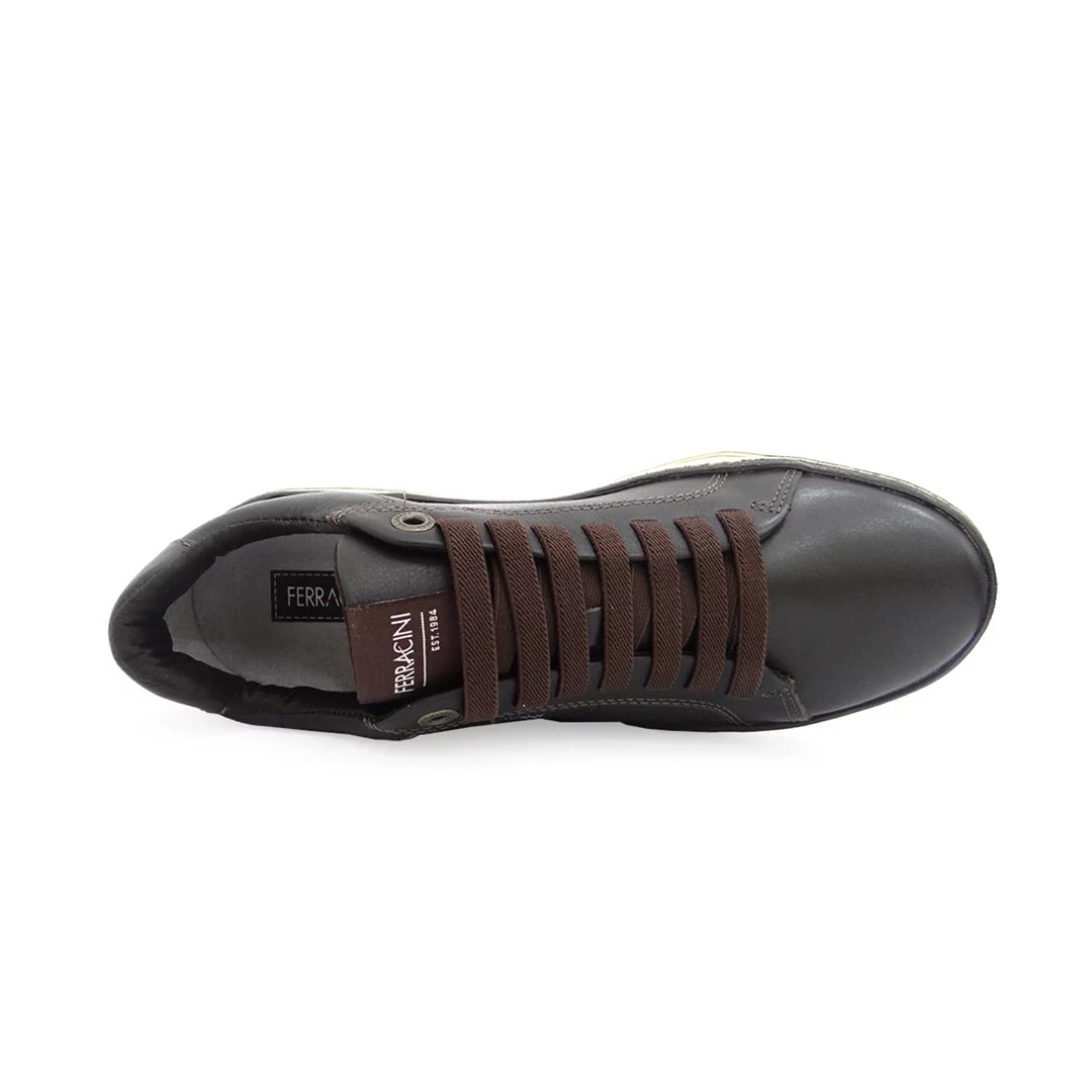 Sapatênis Ferracini Masculino Couro 7651-658 Chocolate