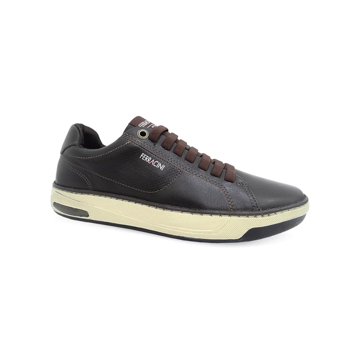 Sapatênis Ferracini Masculino Couro 7651-658 Chocolate Sapatênis Ferracini Masculino Couro 7651-658 Chocolate