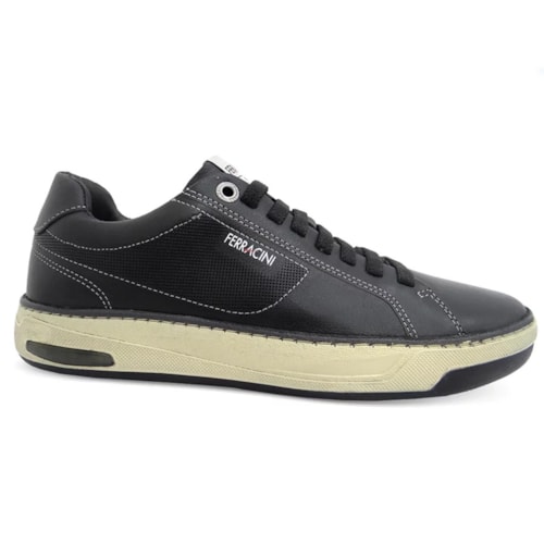 Sapatenis Ferracini Masculino Couro 7651-658 Preto