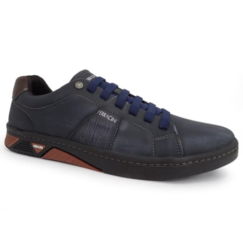 Sapatenis Ferracini Masculino Couro 9564-617 Marinho