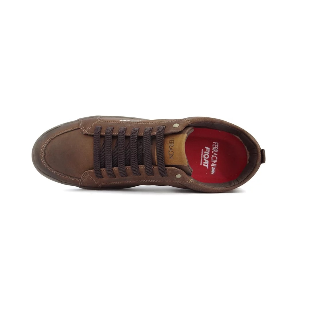Sapatênis Ferracini Masculino Couro Pulse 2262C Chocolate
