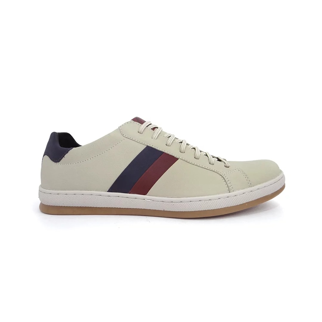 Sapatênis Free Way Masculino de Couro Ager Off White Sapatênis Free Way Masculino de Couro Ager Off White
