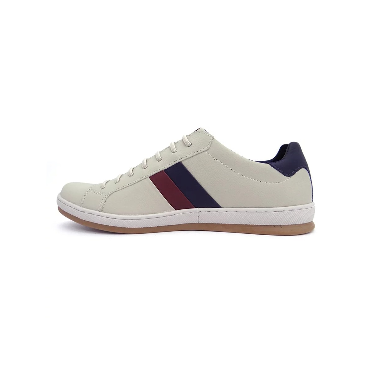 Sapatênis Free Way Masculino de Couro Ager Off White Sapatênis Free Way Masculino de Couro Ager Off White