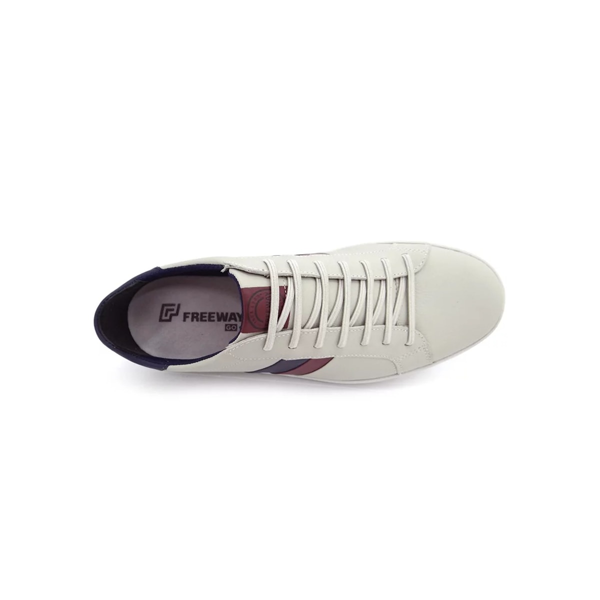 Sapatênis Free Way Masculino de Couro Ager Off White Sapatênis Free Way Masculino de Couro Ager Off White