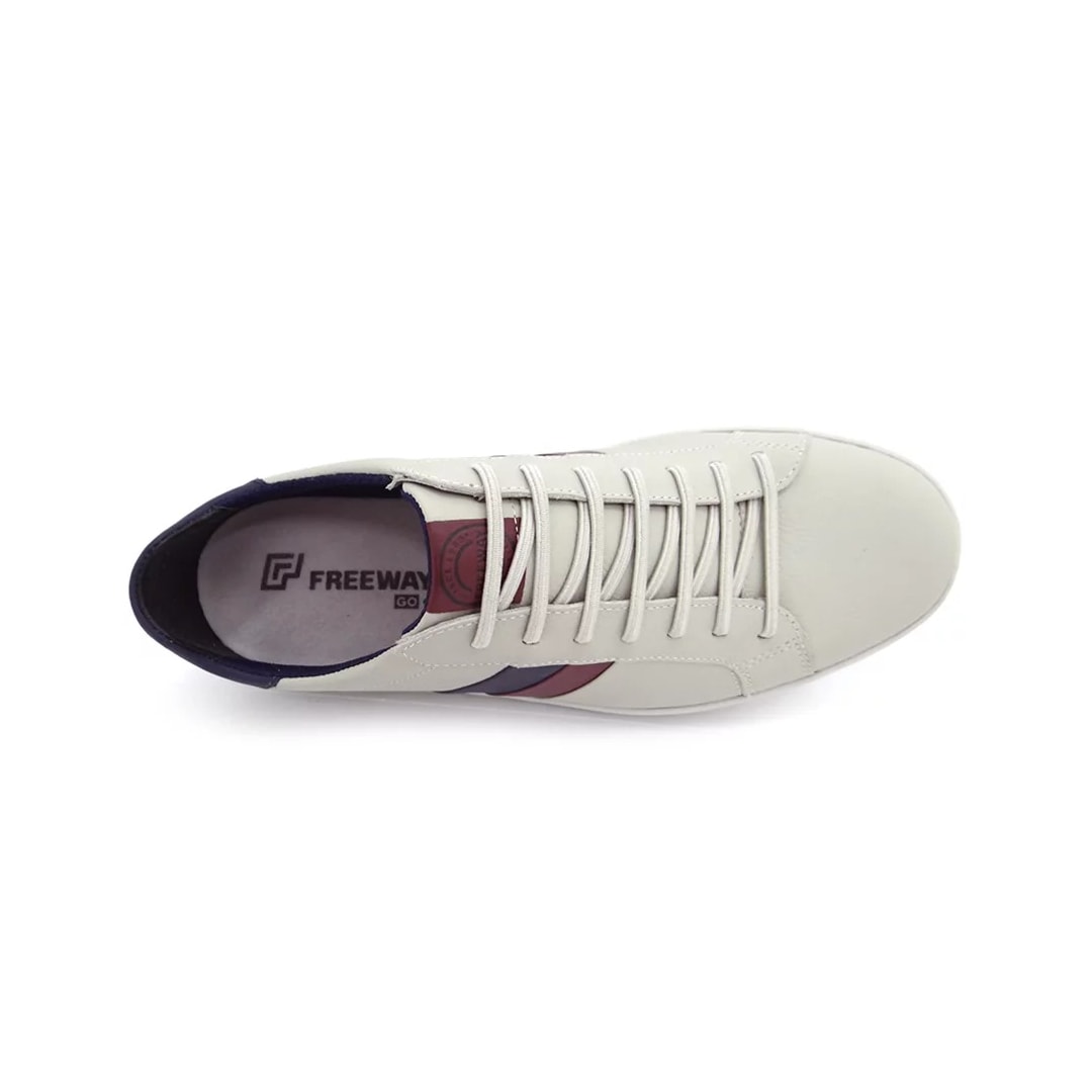 Sapatênis Free Way Masculino de Couro Ager Off White Sapatênis Free Way Masculino de Couro Ager Off White