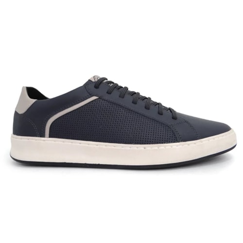 Sapatenis Free Way Masculino de Couro Groove Navy