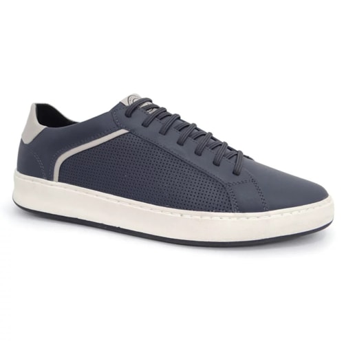 Sapatenis Free Way Masculino de Couro Groove Navy