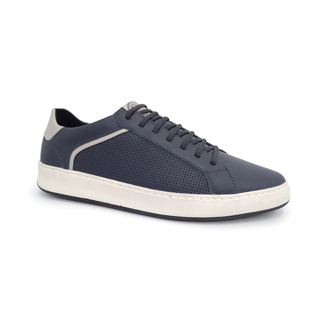 Sapatênis Free Way Masculino de Couro Groove Navy