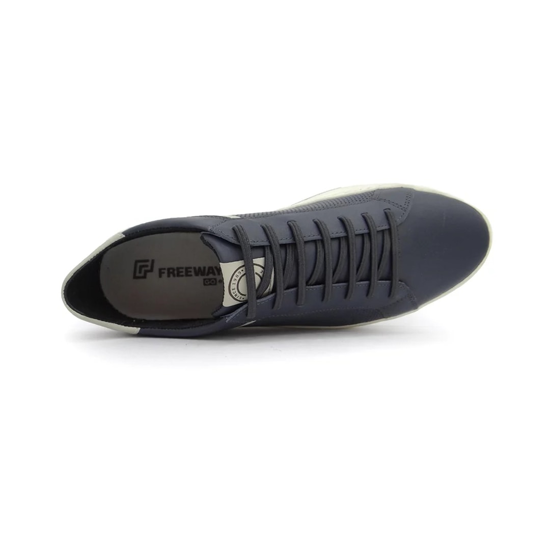 Sapatênis Free Way Masculino de Couro Groove Navy