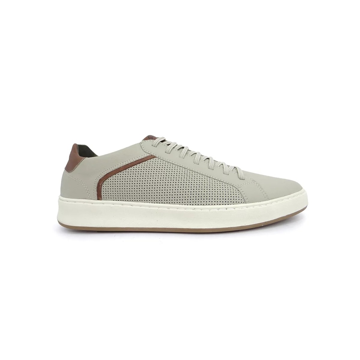 Sapatênis Free Way Masculino de Couro Groove Off White Sapatênis Free Way Masculino de Couro Groove Off White