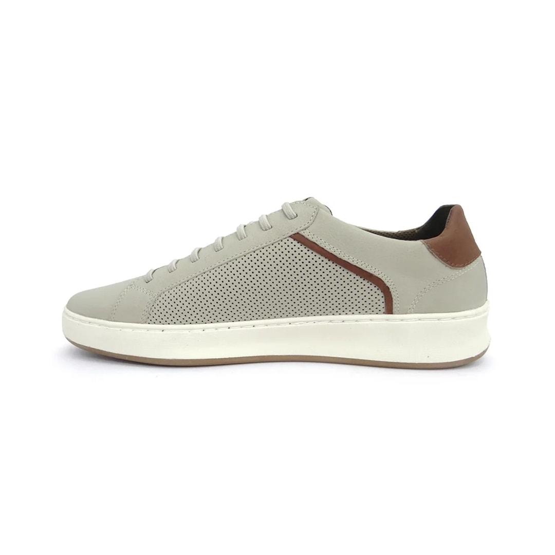 Sapatênis Free Way Masculino de Couro Groove Off White