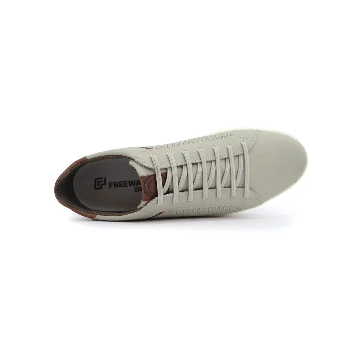 Sapatênis Free Way Masculino de Couro Groove Off White Sapatênis Free Way Masculino de Couro Groove Off White