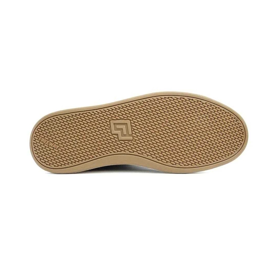 Sapatênis Free Way Masculino de Couro Groove Off White