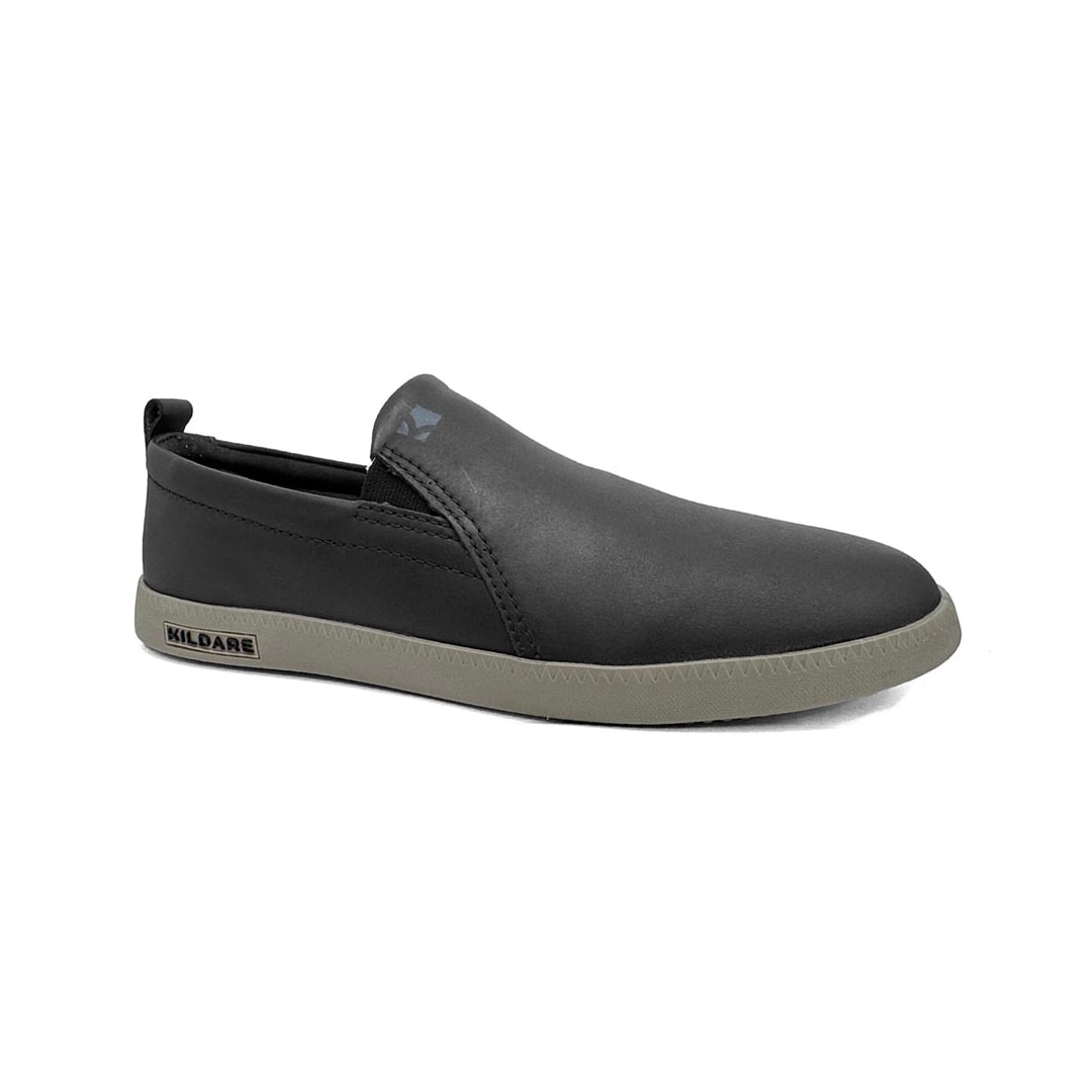 Sapatênis Kildare De Couro Iate 1203.7957 Preto/Cinza