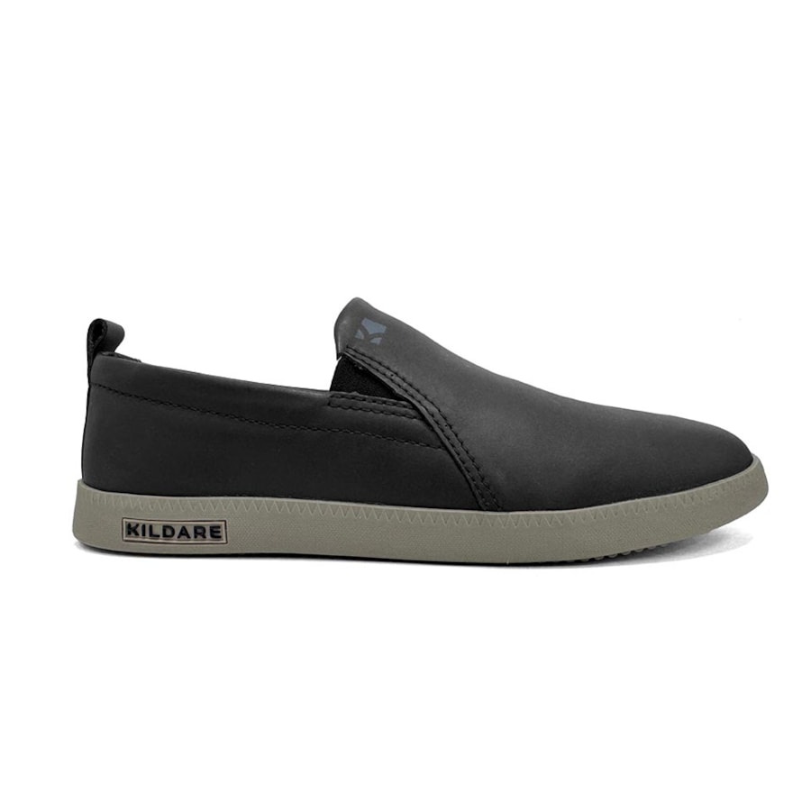 Sapatênis Kildare De Couro Iate 1203.7957 Preto/Cinza