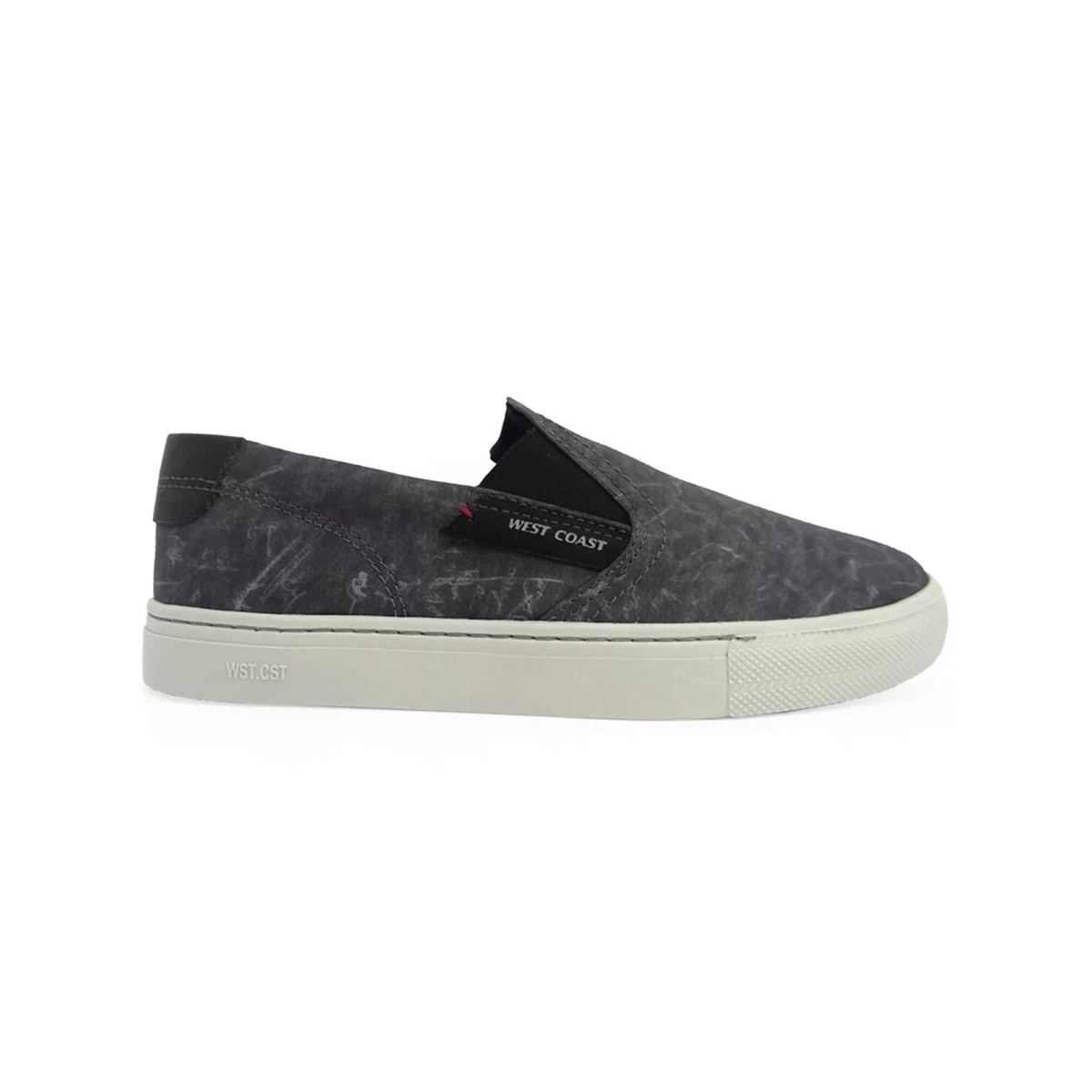 Sapatênis MASCULINO LONA 203401 WEST COAST - Preto Camuflado Sapatênis MASCULINO LONA 203401 WEST COAST - Preto Camuflado