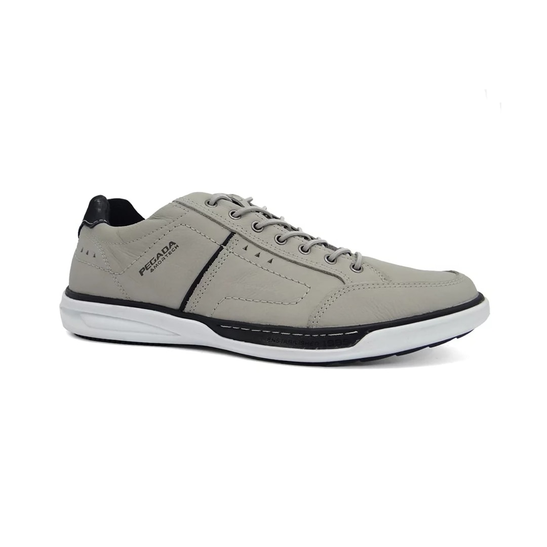 Sapatênis Pegada Couro Masculino 111102 Rustic Silver